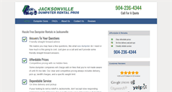 Desktop Screenshot of dumpsterrentaljacksonvillefl.org
